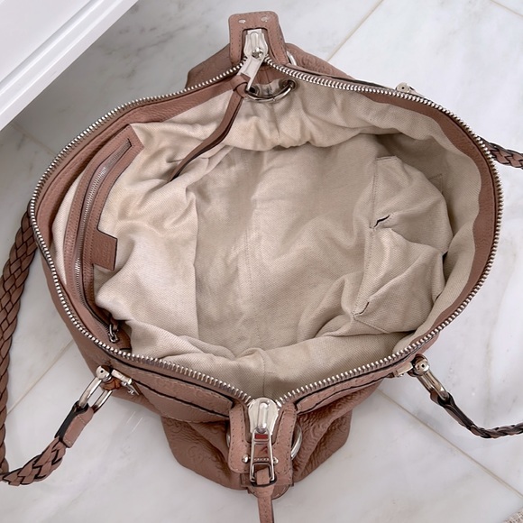 GUCCI Antique Rose Guccissima Leather Bamboo Bar Medium Tote Bag - Picture 8 of 15